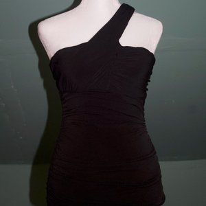 One Strap Black Shirt